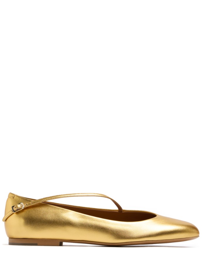 Jil Sander - 5mm Elyss metallic leather ballerinas