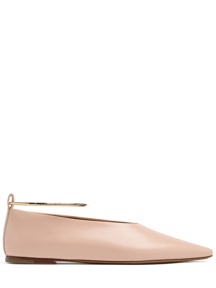 Jil Sander - 5mm Ring flat leather ballerinas