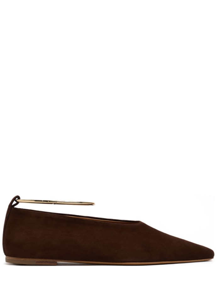 Jil Sander - 5mm Ring flat suede ballerinas