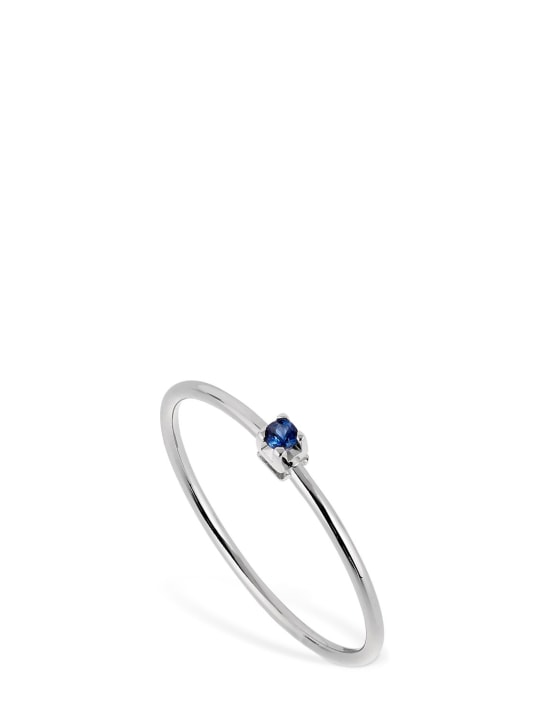 Vanzi: ANELLO IN ORO BIANCO 18KT CON ZAFFIRO