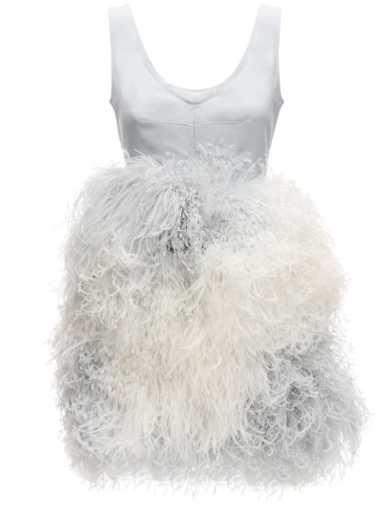 Patou - MINI DRESS W/FEATHERS