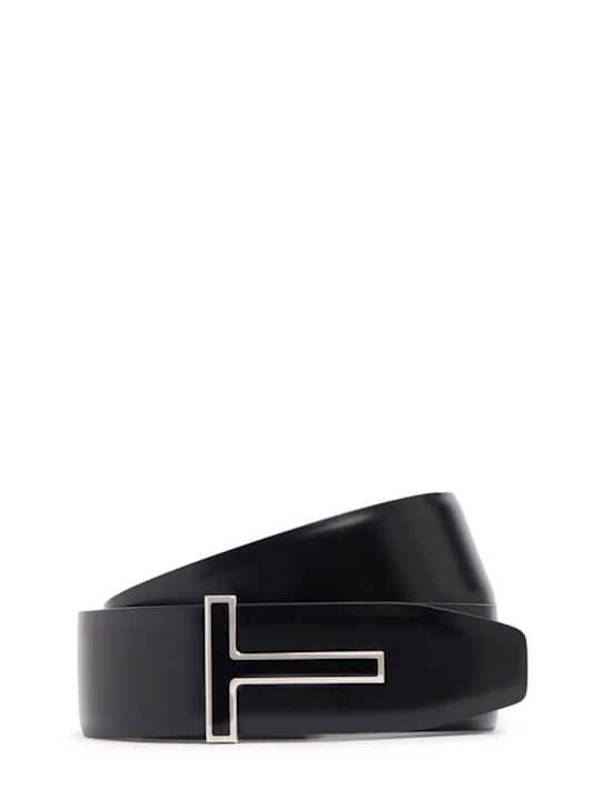 Tom Ford - Cintura reversibile T in pelle 4cm