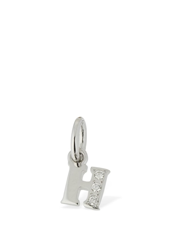 DoDo: 18KT White gold H charm w/ diamonds