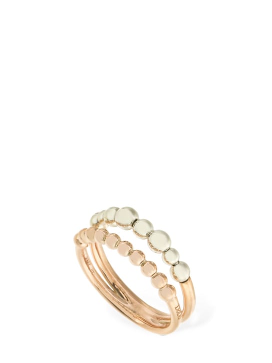 DoDo - 9KT Bollicine rose gold & silver ring
