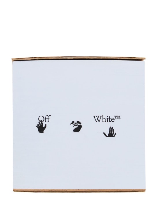 Off-White: Bloc-notes en cube de papier kraft