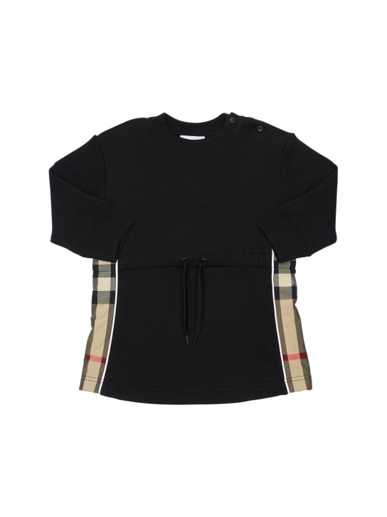 Burberry - Cotton dress w/ Check inserts