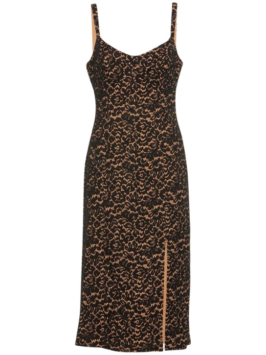 Michael Kors Collection - Vestito midi in misto rayon check