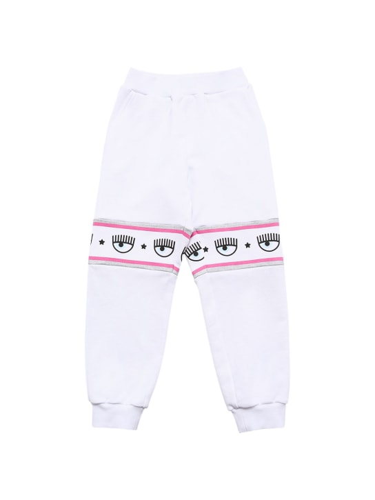 Chiara Ferragni - Pantaloni Logomania in felpa di cotone