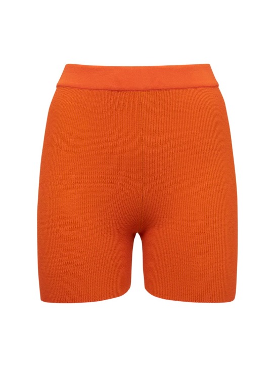 Jacquemus: Radlerhose aus Strick „Le Short Arancia“
