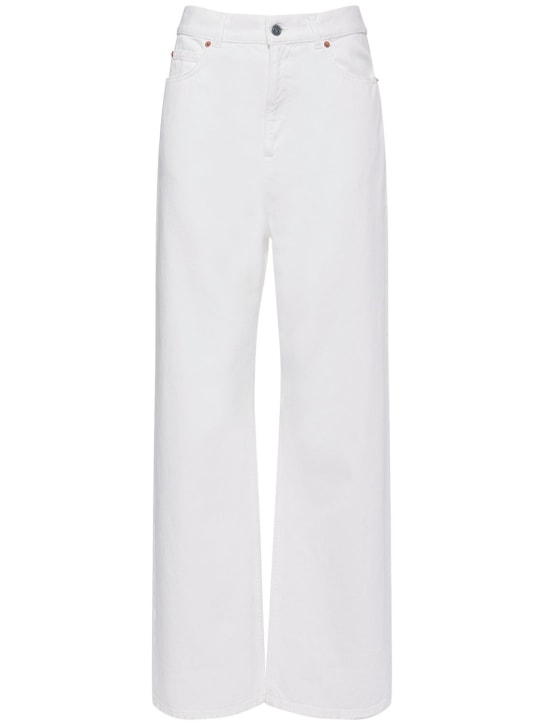 Valentino - High rise cotton denim wide jeans