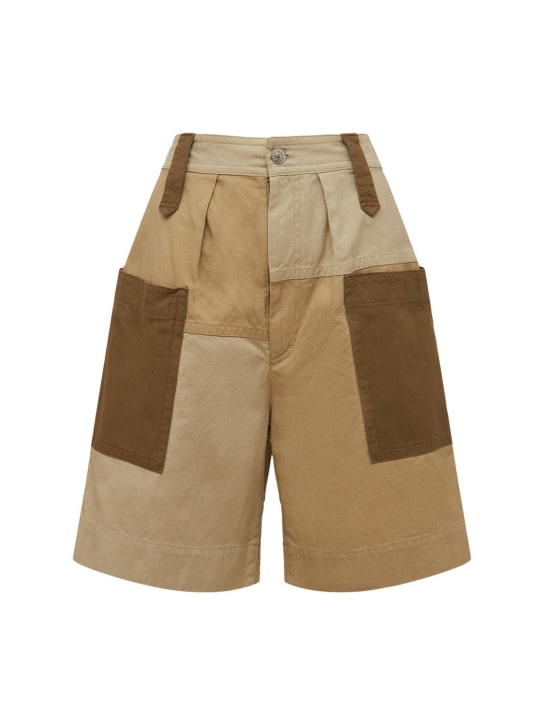 Marant Etoile - Patchwork-Shorts aus Baumwolle & Leinen „Kalerna“