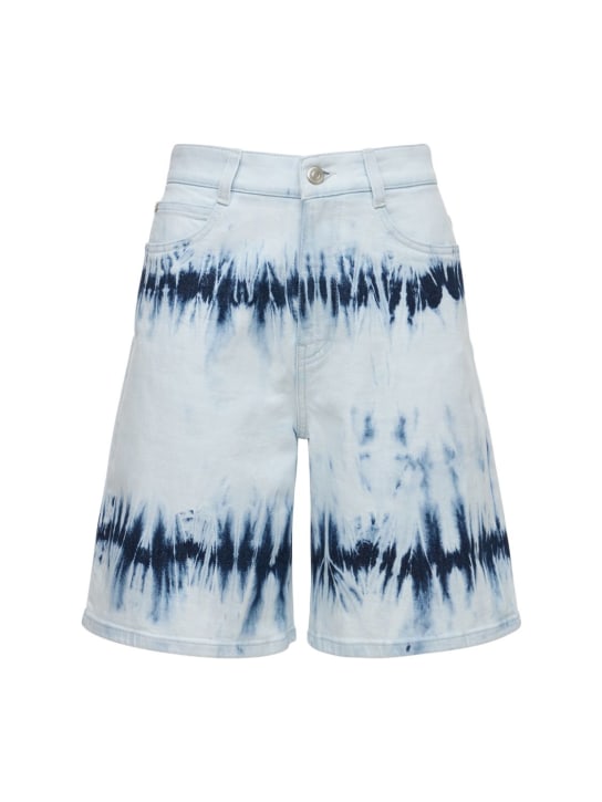Stella McCartney: Bermuda in denim di cotone tie dye