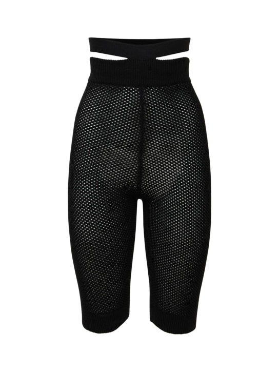 Andreadamo - Mini-short en viscose mélangée taille haute