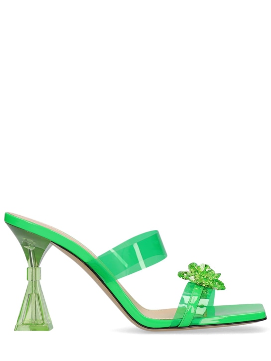 Mach & Mach - Mules in PVC e pelle con fiocco 95mm