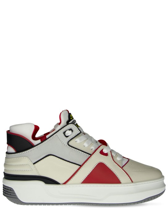JUST DON: Sneakers Tennis Courtside Mid in pelle