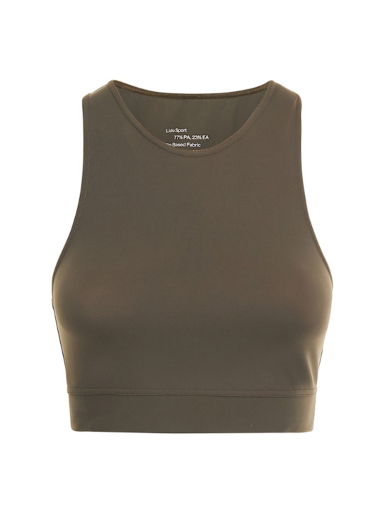 Lido - Brassière en tissu tech stretch à col ras-du-cou
