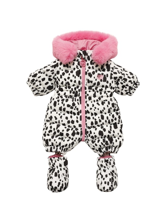 Chiara Ferragni - Barboteuse en nylon imprimé dalmatien