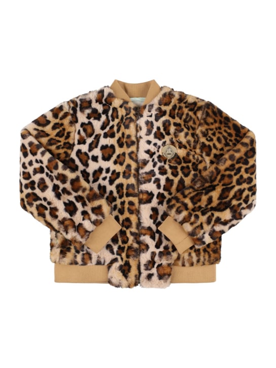 The Animals Observatory - Veste en fourrure synthétique imprimé léopard