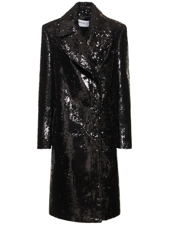 Michael Kors Collection - Zweireihiger Chesterfield-Mantel mit Pailletten