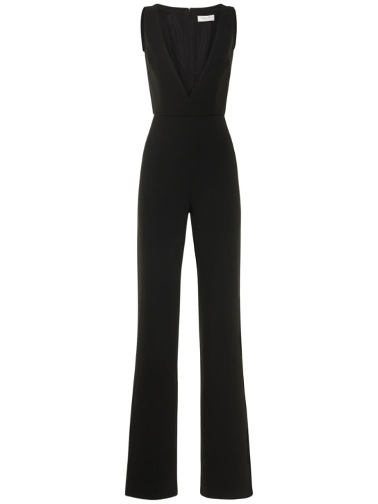 Michael Kors Collection - Jumpsuit aus Wollmischkrepp mit V-Ausschnitt