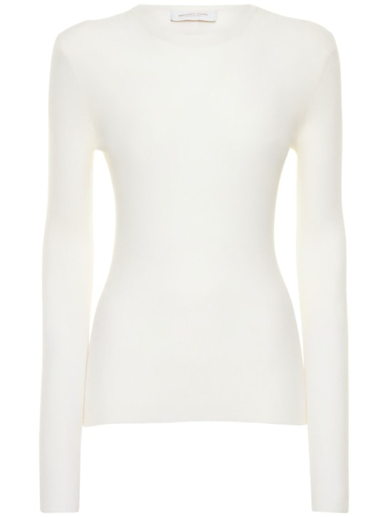 Michael Kors Collection - Top in maglia di cashmere a costine