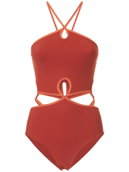 Christopher Esber: Bañador entero de Lycra con cuello halter