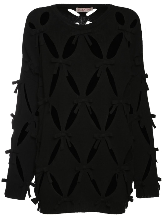 Valentino - Oversized cutout wool knit jumper
