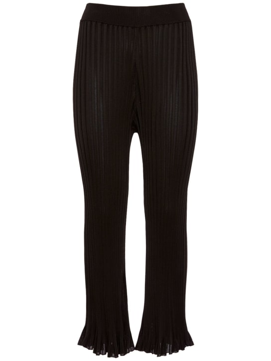 Jil Sander: Pantalon en jersey de viscose à plis