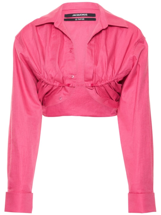 Jacquemus: Hemd aus Baumwolle und Leinen "La Chemise Machou“