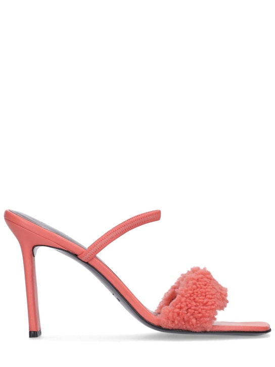 BY FAR - Sandali Ada in shearling 100mm