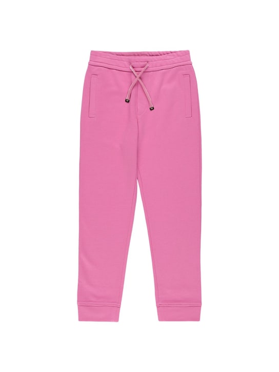 Emporio Armani - Pantaloni in felpa di modal e cotone con logo