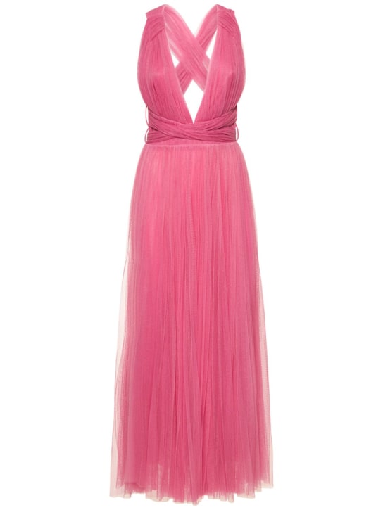 Maria Lucia Hohan - Vestido midi de tul plisado