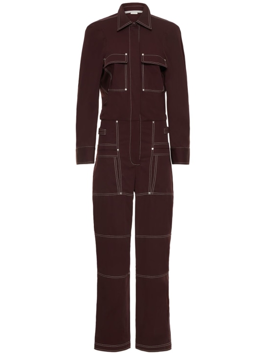 Stella McCartney: Baumwolltwill-Overall mit Taschen