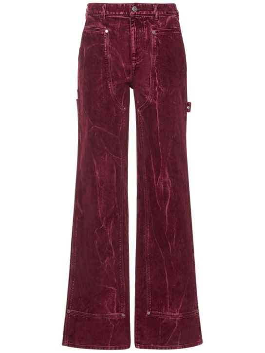 Stella McCartney - Pantaloni dritti in denim di velluto