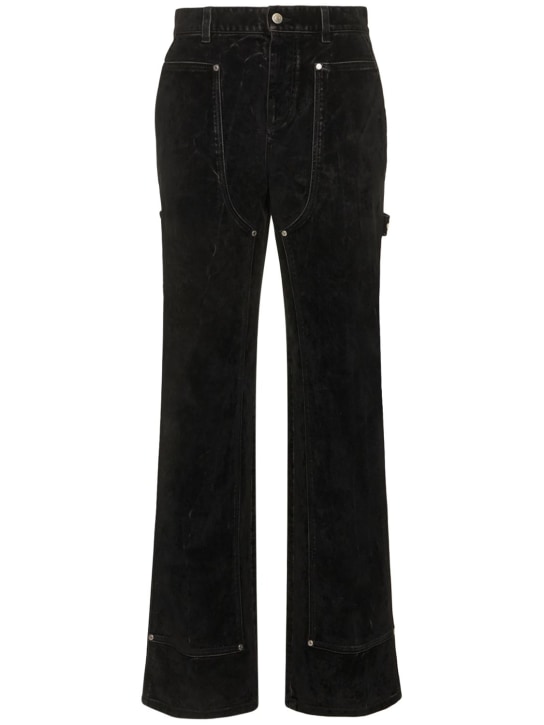 Stella McCartney - Pantaloni dritti in denim di velluto