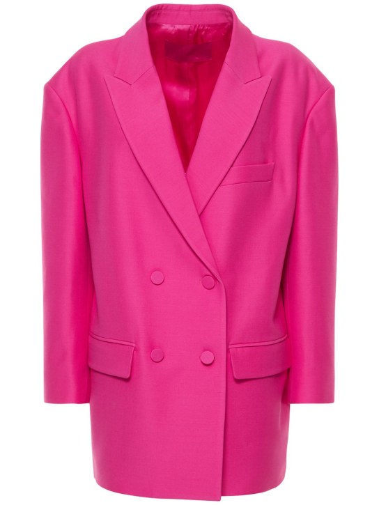 Valentino: Oversize wool & silk crepe blazer