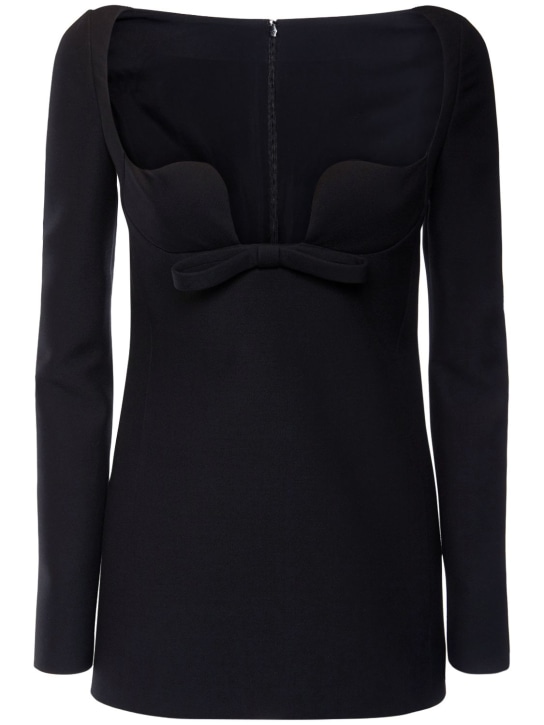 Valentino: Wool & silk crepe mini dress