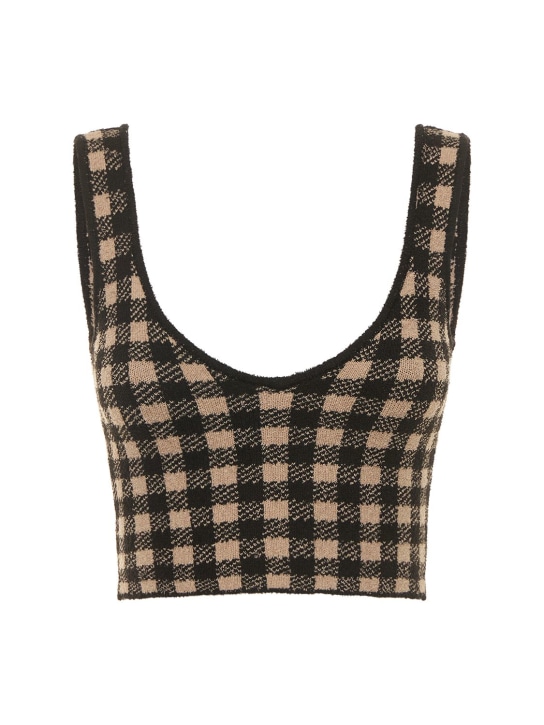 ALTUZARRA: Crop top Argia stampa gingham