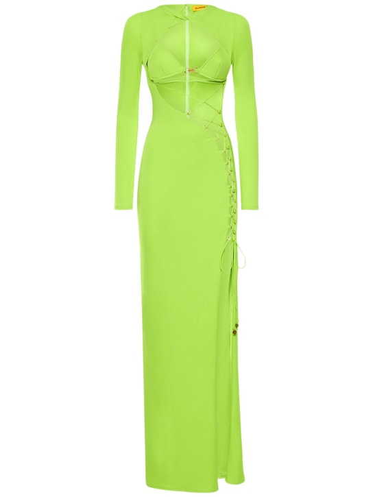 Dundas - Blink stretch jersey crossed long dress