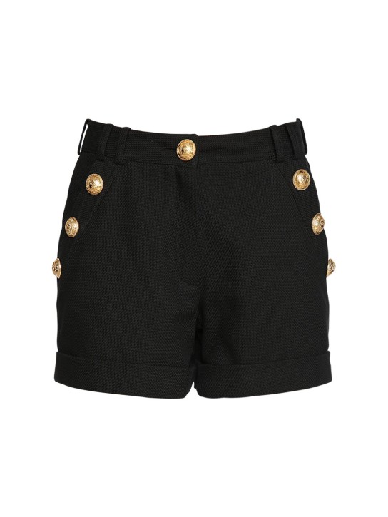 Balmain: SHORTS AUS BAUMWOLLPIQUÉ
