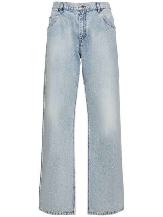 Balmain: Jeans de denim de algodón efecto vintage