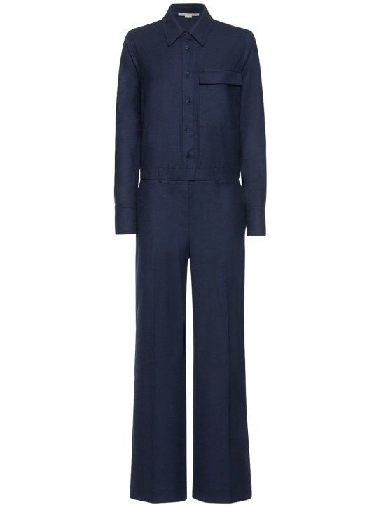 Stella McCartney: Combinaison décontractée en flanelle de laine