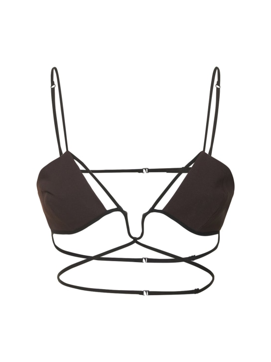 Nensi Dojaka: Soutien-gorge angulaire en gabardine stretch