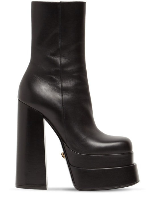 Versace - Bottines compensées en cuir 155 mm