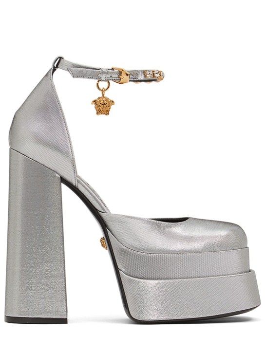 Versace - Escarpins compensés en lurex 155 mm