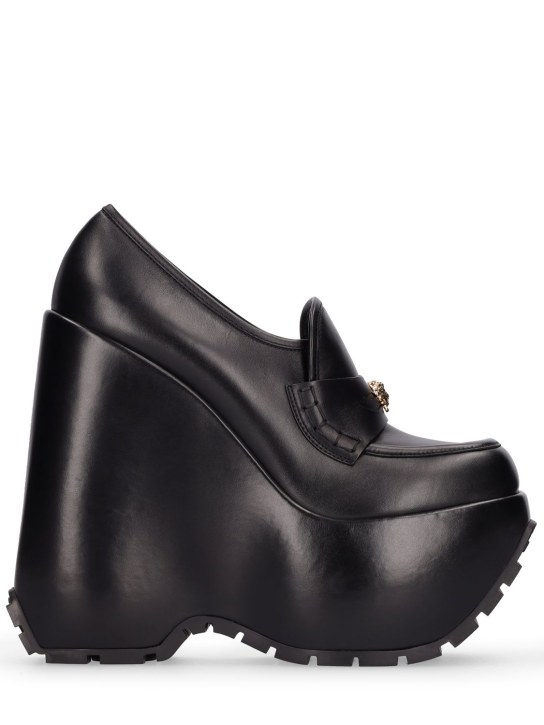 Versace: Compensées en cuir Medusa 160 mm