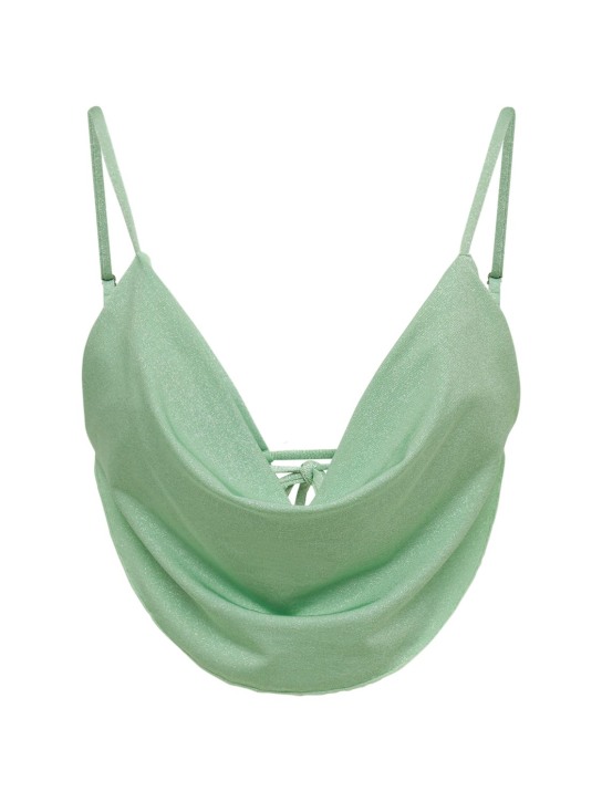 Weworewhat - Cowl neck glitter bikini top