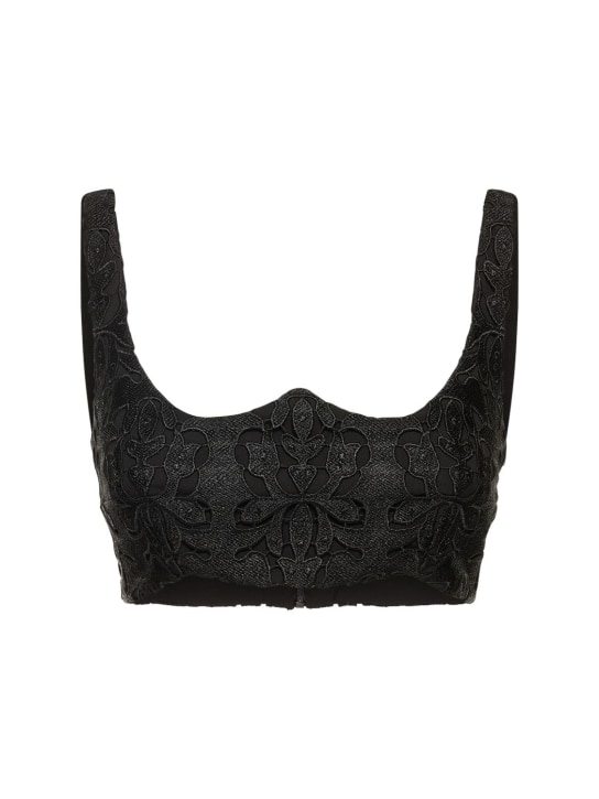 Emilia Wickstead - Crop-Top aus Baumwoll-Guipure-Spitze