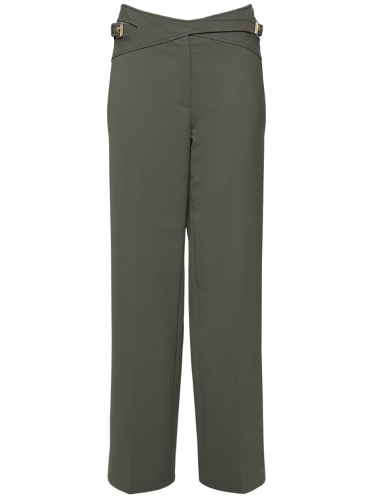 Dion Lee - Kompakte, breite Hose aus Wollmischgewebe