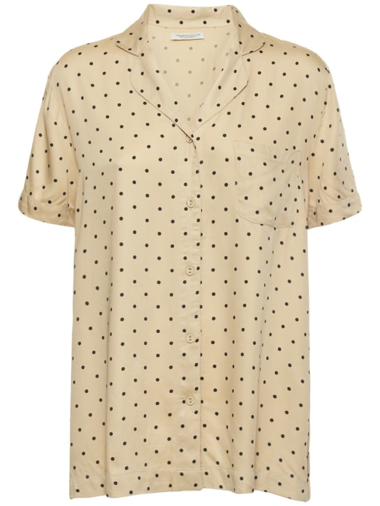 UNDERPROTECTION: Chemise de pyjama en satin Fie Up